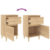 Stella Homewares Bedside Cabinets 2 pcs Sonoma Oak 40x35x70 cm