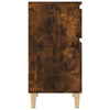 Stella Homewares Bedside Cabinet Smoked Oak 40x35x70 cm