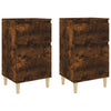 Stella Homewares Bedside Cabinets 2 pcs Smoked Oak 40x35x70 cm