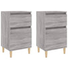 Stella Homewares Bedside Cabinets 2 pcs Grey Sonoma 40x35x70 cm