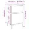 Stella Homewares Bedside Cabinets 2 pcs White 40x35x70 cm
