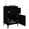 Stella Homewares Bedside Cabinet Black 40x35x70 cm