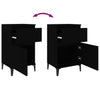Stella Homewares Bedside Cabinet Black 40x35x70 cm