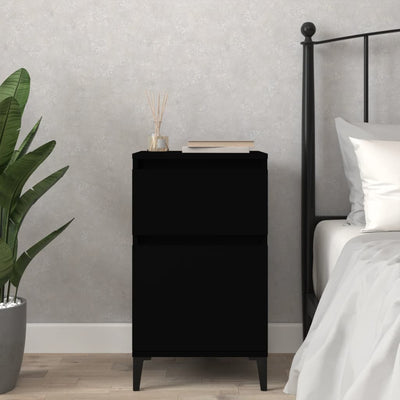 Stella Homewares Bedside Cabinet Black 40x35x70 cm