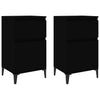 Stella Homewares Bedside Cabinets 2 pcs Black 40x35x70 cm
