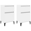Stella Homewares Bedside Cabinets 2 pcs High Gloss White 40x35x70 cm