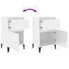 Stella Homewares Bedside Cabinets 2 pcs High Gloss White 40x35x70 cm