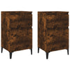 Stella Homewares Bedside Cabinets 2 pcs Smoked Oak 40x35x70 cm