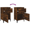 Stella Homewares Bedside Cabinets 2 pcs Smoked Oak 40x35x70 cm