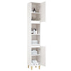 Stella Homewares Bathroom Cabinet White 30x30x190 cm Engineered Wood