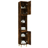 Stella Homewares Bathroom Cabinet Smoked Oak 30x30x190 cm Engineered Wood