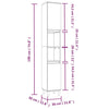 Stella Homewares Bathroom Cabinet Smoked Oak 30x30x190 cm Engineered Wood