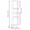 Stella Homewares Bathroom Cabinet White 30x30x190 cm Engineered Wood