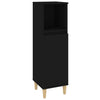 Stella Homewares Bathroom Cabinet Black 30x30x100 cm Engineered Wood
