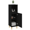 Stella Homewares Bathroom Cabinet Black 30x30x100 cm Engineered Wood