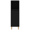 Stella Homewares Bathroom Cabinet Black 30x30x100 cm Engineered Wood