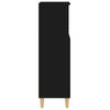 Stella Homewares Bathroom Cabinet Black 30x30x100 cm Engineered Wood