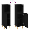 Stella Homewares Bathroom Cabinet Black 30x30x100 cm Engineered Wood