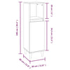 Stella Homewares Bathroom Cabinet Black 30x30x100 cm Engineered Wood