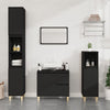 Stella Homewares Bathroom Cabinet Black 30x30x100 cm Engineered Wood