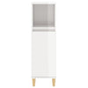 Stella Homewares Bathroom Cabinet High Gloss White 30x30x100 cm Engineered Wood