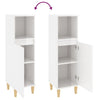Stella Homewares Bathroom Cabinet High Gloss White 30x30x100 cm Engineered Wood