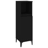 Stella Homewares Bathroom Cabinet Black 30x30x100 cm Engineered Wood