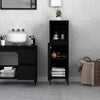 Stella Homewares Bathroom Cabinet Black 30x30x100 cm Engineered Wood