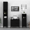 Stella Homewares Bathroom Cabinet Black 30x30x100 cm Engineered Wood