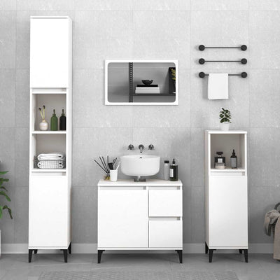 Stella Homewares Bathroom Cabinet White 65x33x60 cm Engineered Wood
