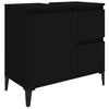 Stella Homewares Bathroom Cabinet Black 65x33x60 cm Engineered Wood