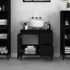 Stella Homewares Bathroom Cabinet Black 65x33x60 cm Engineered Wood