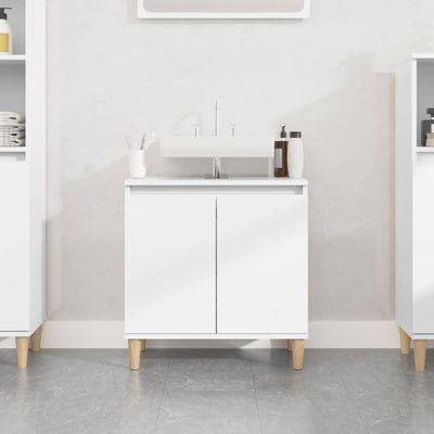 Stella Homewares Sink Cabinet White 58x33x60 cm Engineered Wood