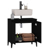 Stella Homewares Sink Cabinet Black 58x33x60 cm Engineered Wood