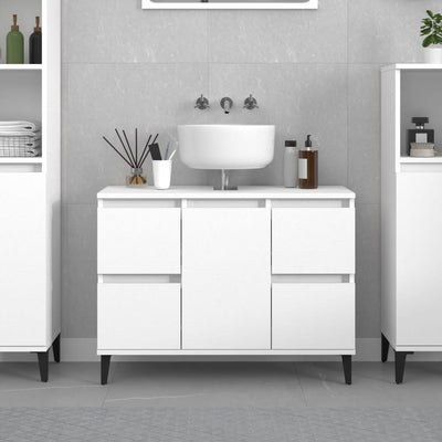 Stella Homewares Sink Cabinet White 80x33x60 cm Engineered Wood