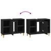 Stella Homewares Sink Cabinet Black 80x33x60 cm Engineered Wood
