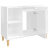 Stella Homewares Sink Cabinet High Gloss White 80x33x60 cm Engineered Wood