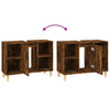 Stella Homewares Sink Cabinet Smoked Oak 80x33x60 cm Engineered Wood