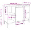 Stella Homewares Sink Cabinet White 80x33x60 cm Engineered Wood