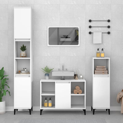 Stella Homewares Sink Cabinet White 80x33x60 cm Engineered Wood