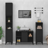 Stella Homewares Sink Cabinet Black 80x33x60 cm Engineered Wood
