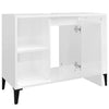 Stella Homewares Sink Cabinet High Gloss White 80x33x60 cm Engineered Wood