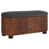 Stella Homewares Storage Benches 2 pcs with Brown Cushion 69 cm Cattail