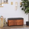 Stella Homewares Storage Benches 2 pcs with Brown Cushion 69 cm Cattail