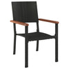 Stella Homewares 7 Piece Garden Dining Set Black Poly Rattan