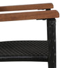 Stella Homewares 7 Piece Garden Dining Set Black Poly Rattan