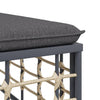 Stella Homewares Garden Corner Sofa with Dark Grey Cushions Poly Rattan