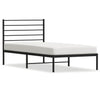 Stella Homewares Metal Bed Frame without Mattress with Headboard Black 107x203 cm King Single