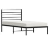 Stella Homewares Metal Bed Frame without Mattress with Headboard Black 107x203 cm King Single