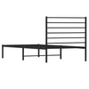 Stella Homewares Metal Bed Frame without Mattress with Headboard Black 107x203 cm King Single